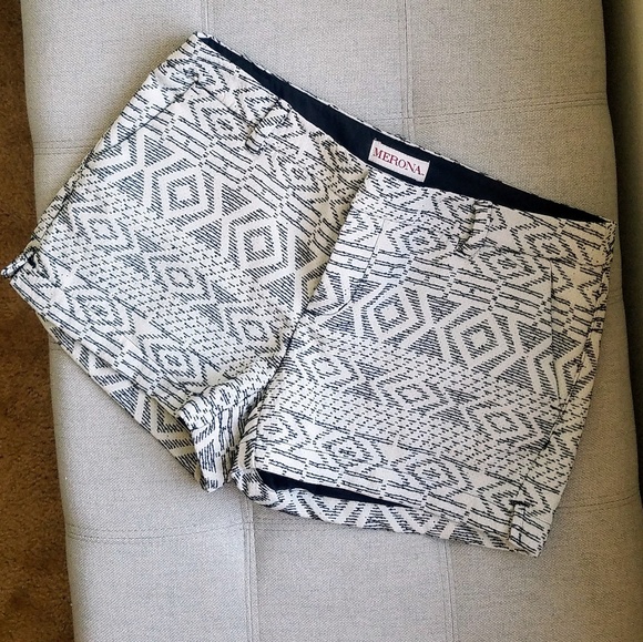 Merona Pants - Aztec White and Black Shorts